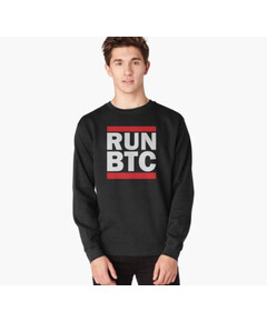 "Run BTC" Sweatshirt for sale with Crypto Emporium