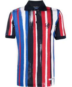Dolce & Gabbana Striped Polo Shirt for sale with Crypto Emporium