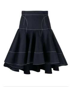 Alexander McQueen Contrast Stitched Ruffle Skirt for sale with Crypto Emporium