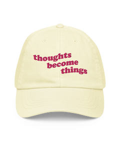 Thoughts Become Things Dad Hat for sale with Crypto Emporium