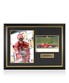 Michael Schumacher Ferrari Signed and Framed Photo for sale with Crypto Emporium