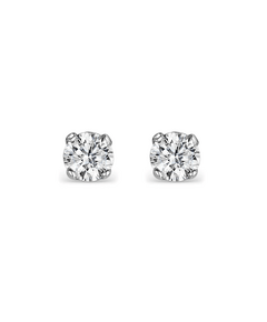 Diamond Earrings 0.20CT Studs Premium Quality in 18K White Gold - 3mm for sale with Crypto Emporium