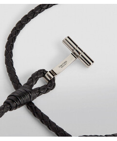 Tom Ford Braided Leather Bracelet for sale with Crypto Emporium