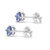 Tanzanite 1.00CT high quality (AA) 925 Silver Earrings for sale with Crypto Emporium