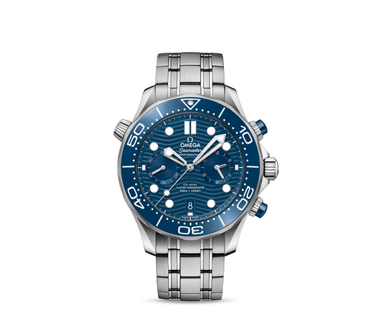 Omega Seamaster Diver 300m Blue Dial Chronograph 44mm for sale with Crypto Emporium