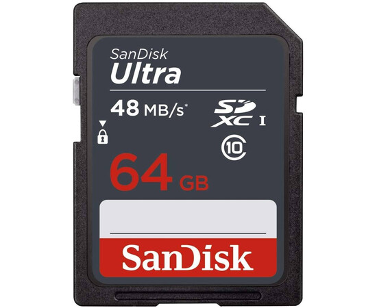 SanDisk Ultra 64 GB SDXC Class 10 Memory Card up to 48 Mbps for sale with Crypto Emporium
