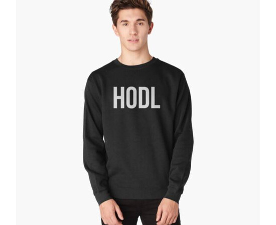 "Hodl" Black Pullover Sweatshirt for sale with Crypto Emporium