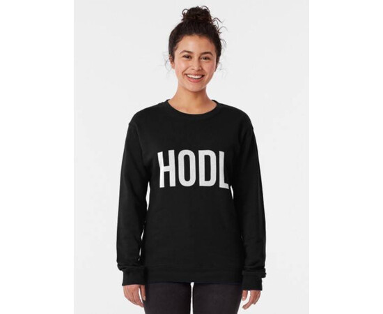 "Hodl" Black Pullover Sweatshirt for sale with Crypto Emporium