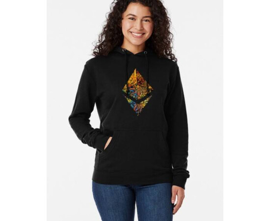 Gold Leaf ETH Sweatshirt for sale with Crypto Emporium