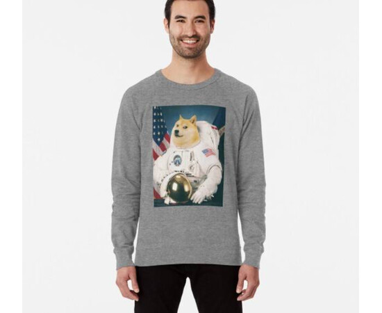 "Doge" Astronaut Sweatshirt for sale with Crypto Emporium