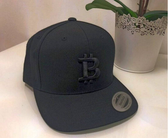 Bitcoin Black on Black Embroidered 3D Logo Snapback Hat for sale with Crypto Emporium