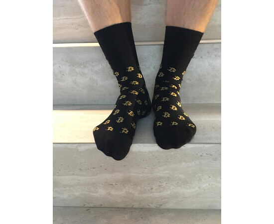 Men's 'Bitcoin' socks, size UK 7-11 / Euro 41-46 / US 8-12/ for sale with Crypto Emporium