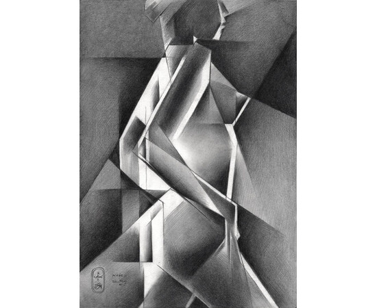 Nude – 01-11-19 Drawing by Corné Akkers for sale with Crypto Emporium