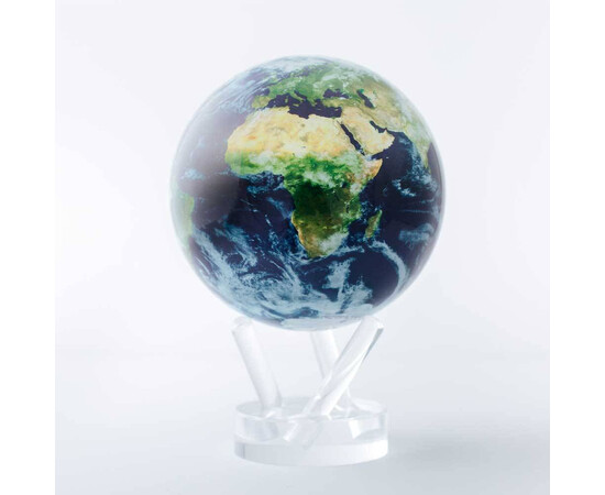 4.5 Inch Self Moving Globe Satellite View and Cloud Cover for sale with Crypto Emporium