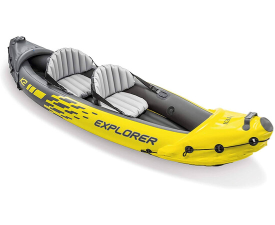 Intex Explorer K2 Kayak 2 Person Inflatable Canoe Boat with Pump for sale with Crypto Emporium