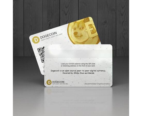 Plastic Physical Dogecoin Crypto Card for sale with Crypto Emporium