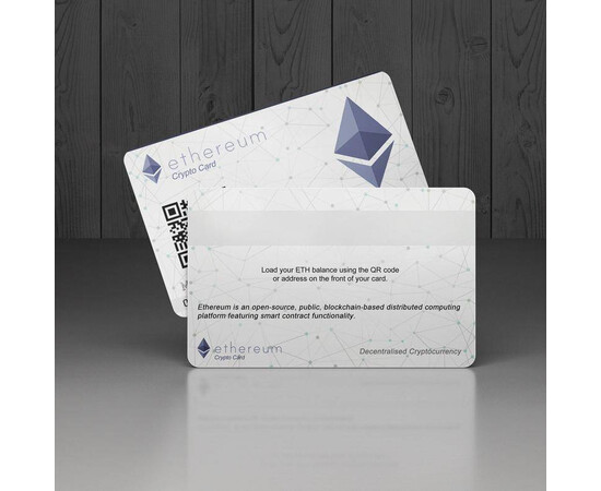 Plastic Physical Ethereum Crypto Card for sale with Crypto Emporium