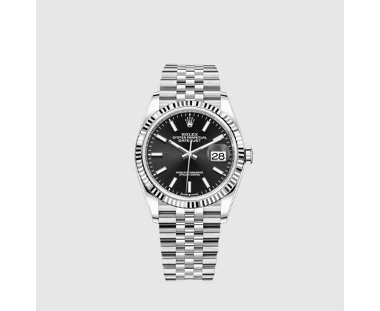 Rolex Datejust 36 Black Dial Fluted Bezel Jubilee for sale with Crypto Emporium