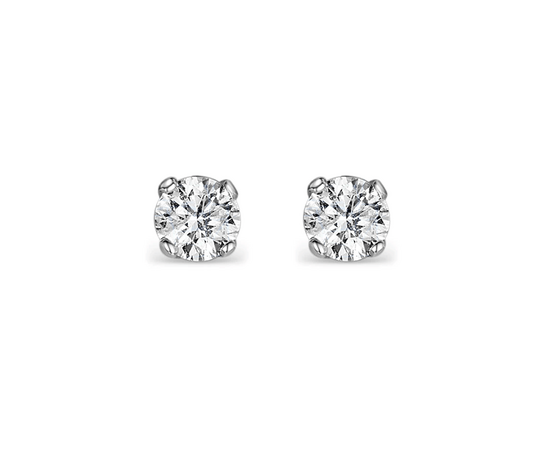 Diamond Earrings 0.20CT Studs Premium Quality in 18K White Gold - 3mm for sale with Crypto Emporium