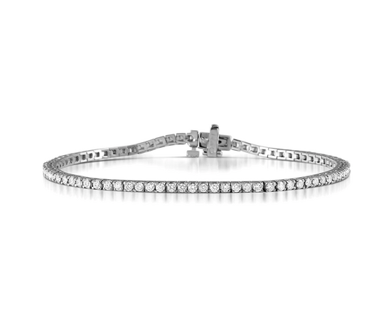 Diamond Tennis Bracelet Chloe 2.00ct Premium Claw Set 18K White Gold for sale with Crypto Emporium