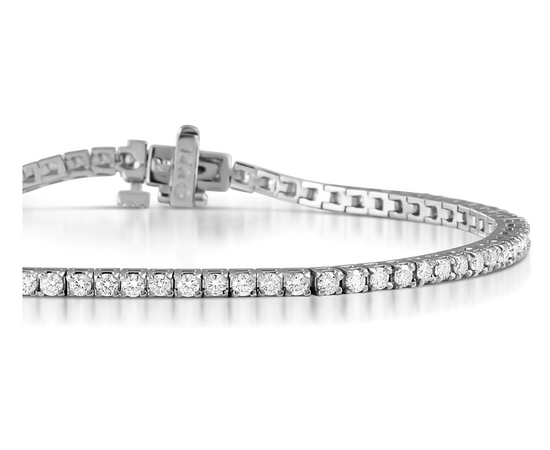 Diamond Tennis Bracelet Chloe 2.00ct Premium Claw Set 18K White Gold for sale with Crypto Emporium