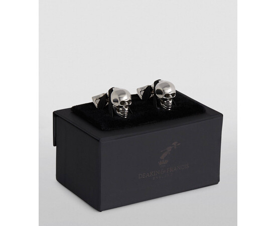 Deakon & Francis - Sterling Silver Skull Cufflins for sale with Crypto Emporium