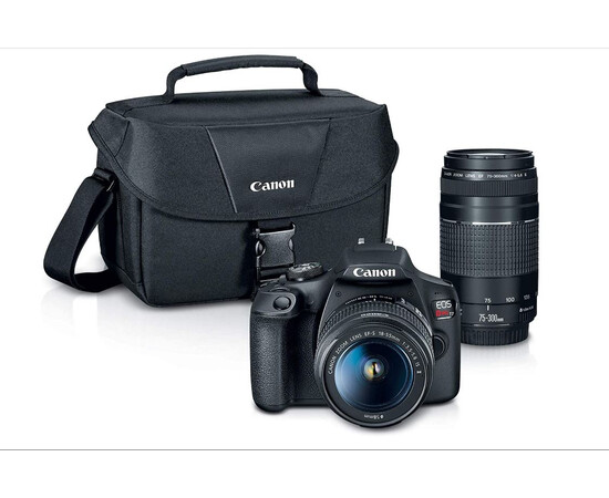 Canon EOS Rebel T7 DSLR Camera|2 Lens Kit with EF18-55mm + EF 75-300mm Lens for sale with Crypto Emporium