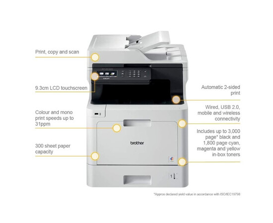 Brother DCP-L8410CDW Colour Laser Printer for sale with Crypto Emporium
