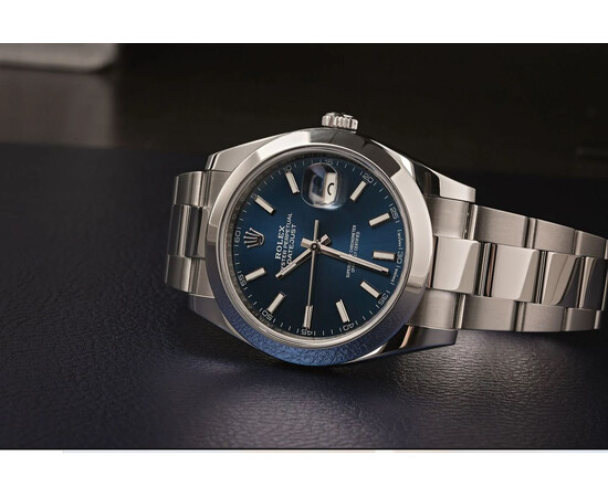 Rolex Datejust 41 Blue Dial Oystersteel for sale with Crypto Emporium