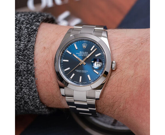 Rolex Datejust 41 Blue Dial Oystersteel for sale with Crypto Emporium