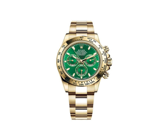 Rolex Cosmograph Daytona Yellow Gold Green Dial for sale with Crypto Emporium