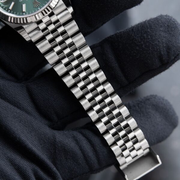 Rolex Datejust 36 White Gold Green Dial band