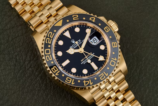 Rolex GMT-Master II Yellow Gold Jubilee Band dial