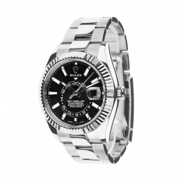 Rolex Sky-Dweller 42mm Oystersteel and White Gold Black Dial case