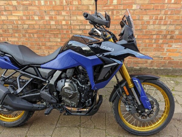 Suzuki V-Strom 800DE motorbike, bitcoin, crypto