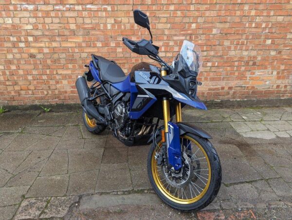 Suzuki V-Strom 800DE motorbike, bitcoin, crypto