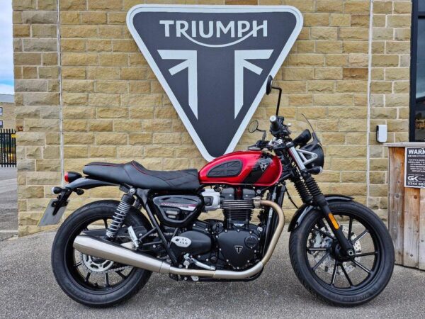 Triumph Speed Twin motorbike, bitcoin, crypto