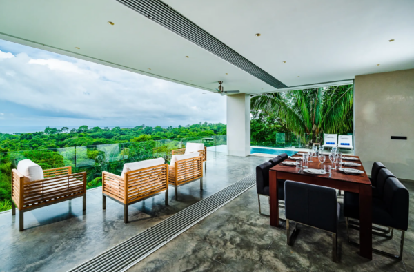 Guanacaste House Balcony Dining Area