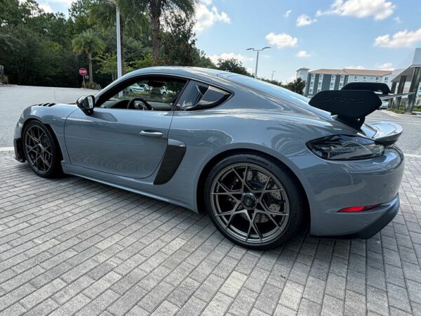 Porsche 718 Cayman back side view