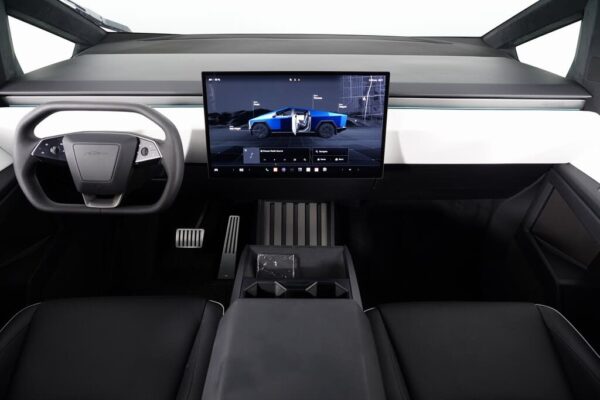 Tesla Cybertruck steering wheel cockpit