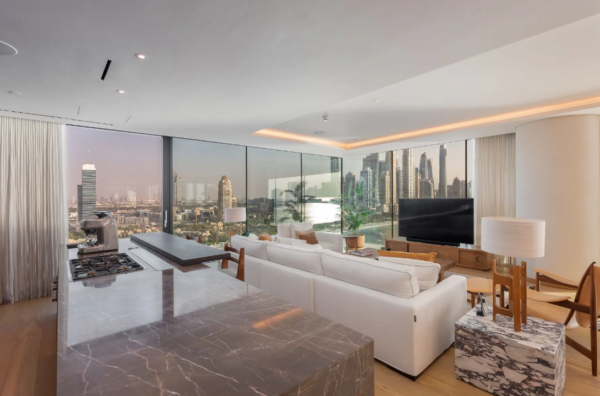 Dubai United Arab Emirates Penthouse kitchen, living room