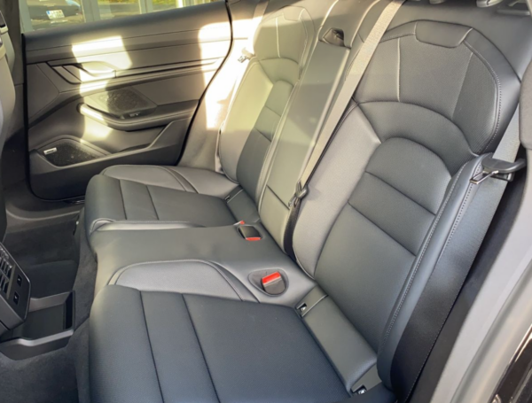 Porsche Taycan rear seat