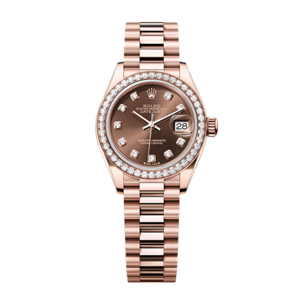 Rolex Lady-Datejust 28 mm Diamond-Set President Bracelet