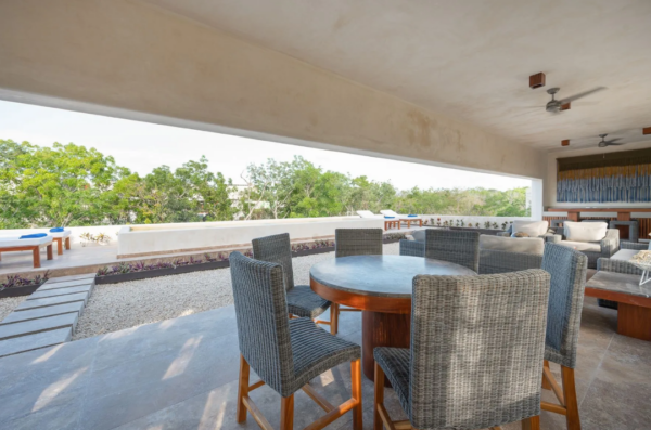 Tulum Mexico Penthouse balcony dining area