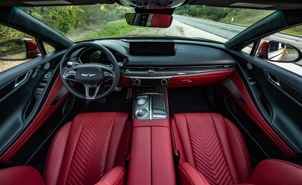 genesis g80 red interior