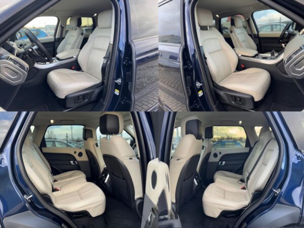 Land Rover Range Rover interior, front seat, rear seats