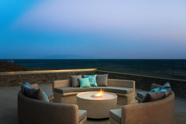 Mykonos Greece house firepit