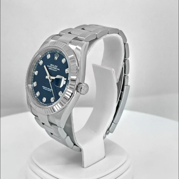 Rolex Datejust 41 Blue Dial Oystersteel crown