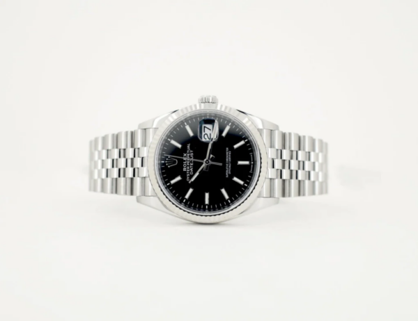 Rolex Datejust 36 Black Dial Fluted Bezel Jubilee dial