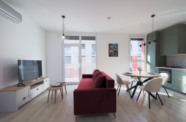 Arad Romania Apartment living room, dining room